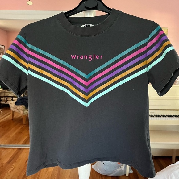 Wrangler Rainbow Stripe Tee, Size XS - Picture 2 of 5